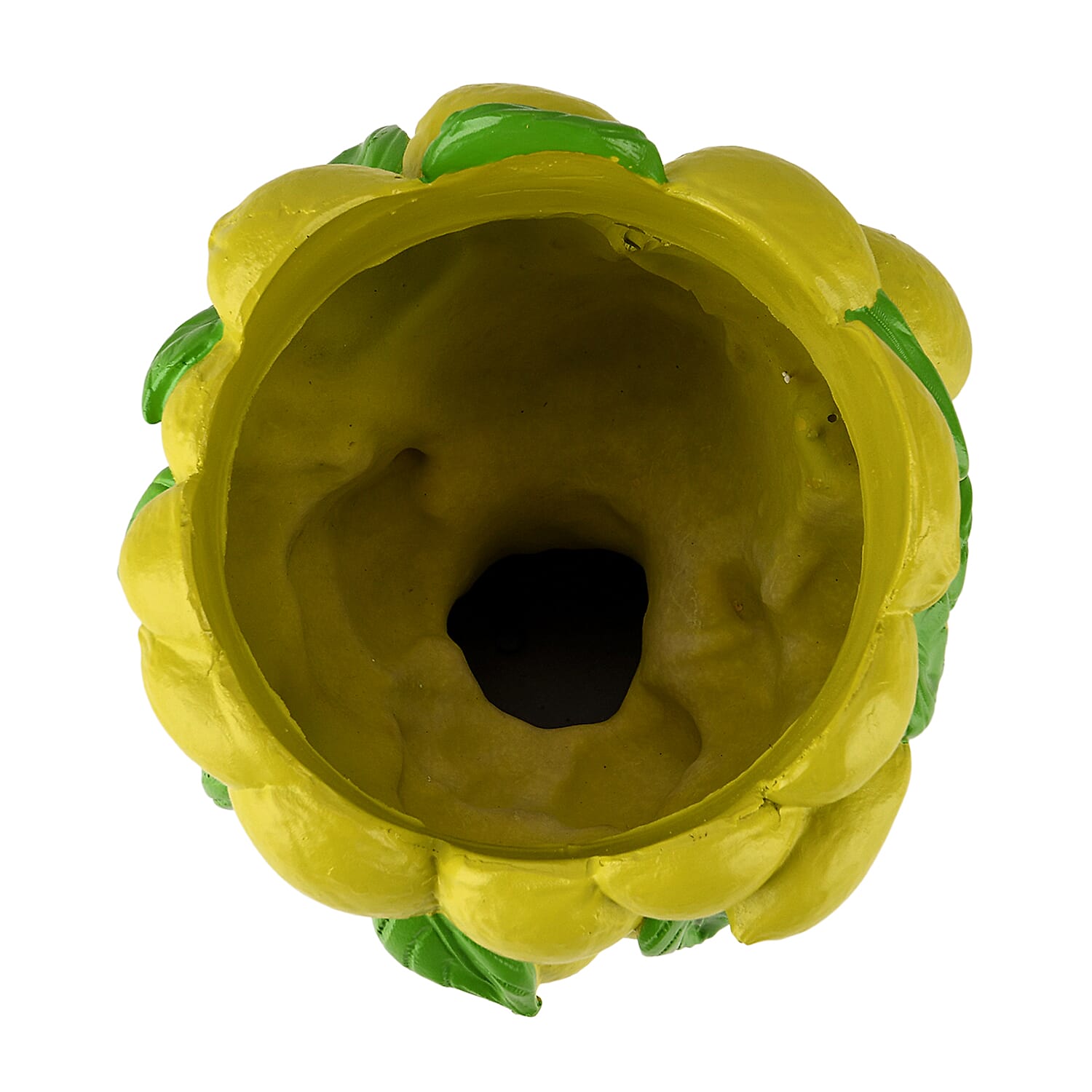 LIVMORE Lady Head Planter with Yellow Hair (15 x 15 x 25 cm)