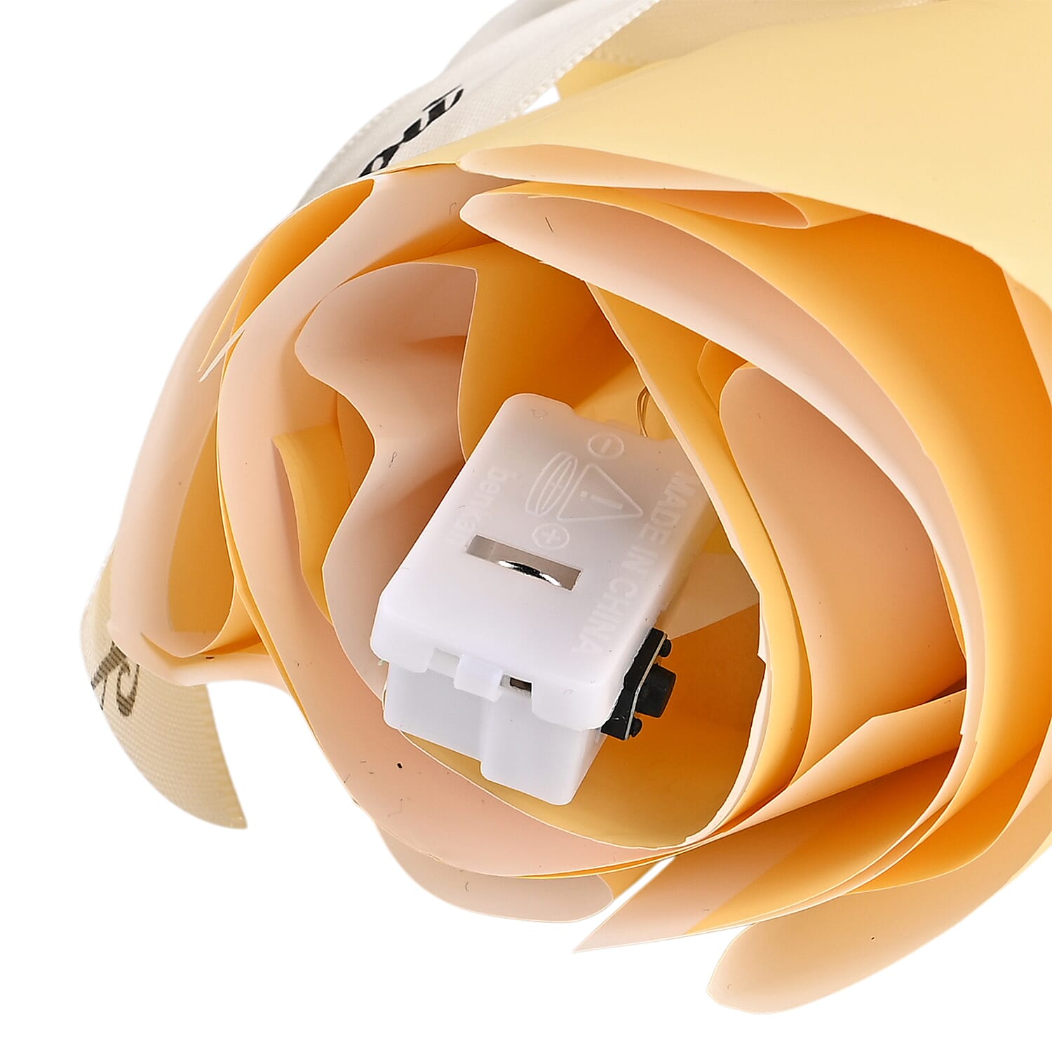 LIVMORE Handmade Knitted Flower Bouquet with 10 LED Lights (26cm) - Yellow