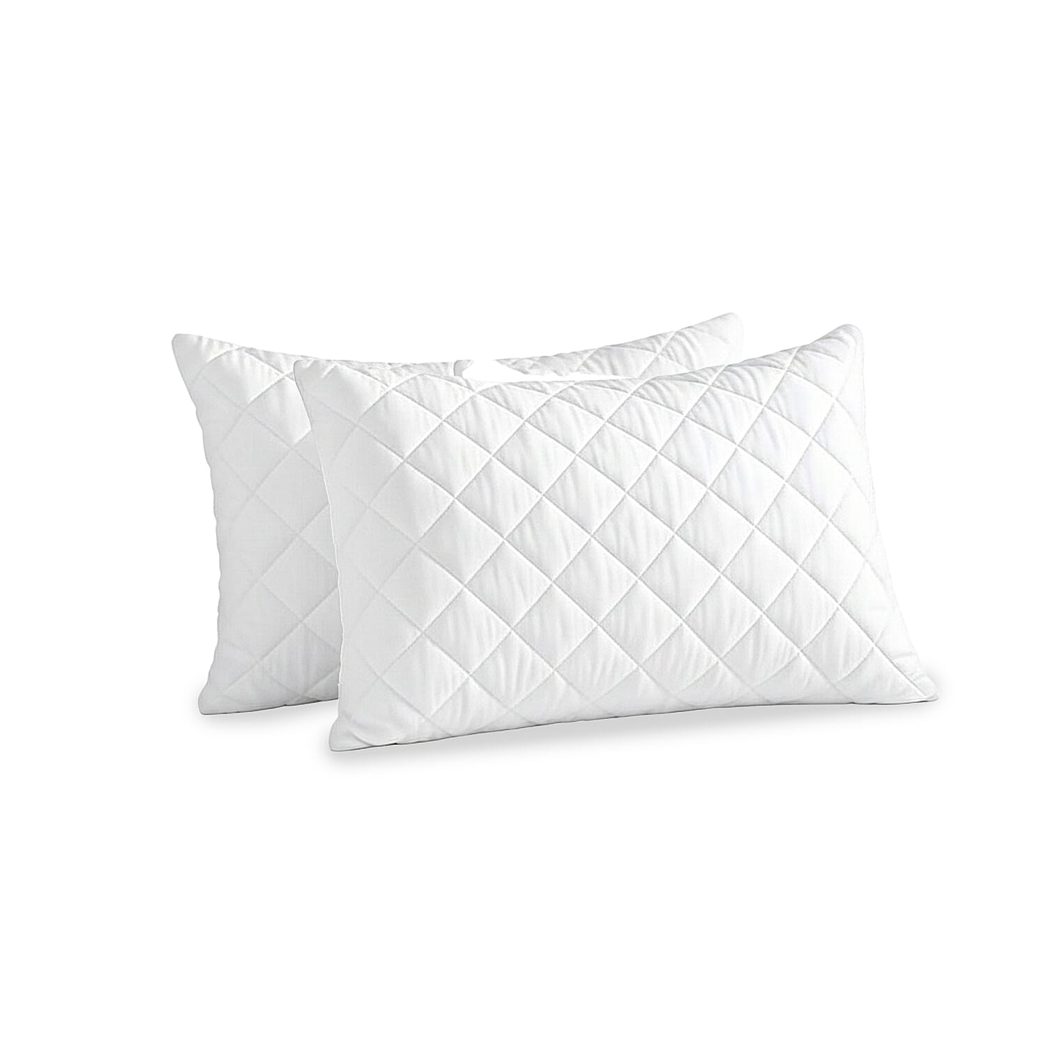 Livmore Pack of 2 Hotel Quality Quilted Pillows - White