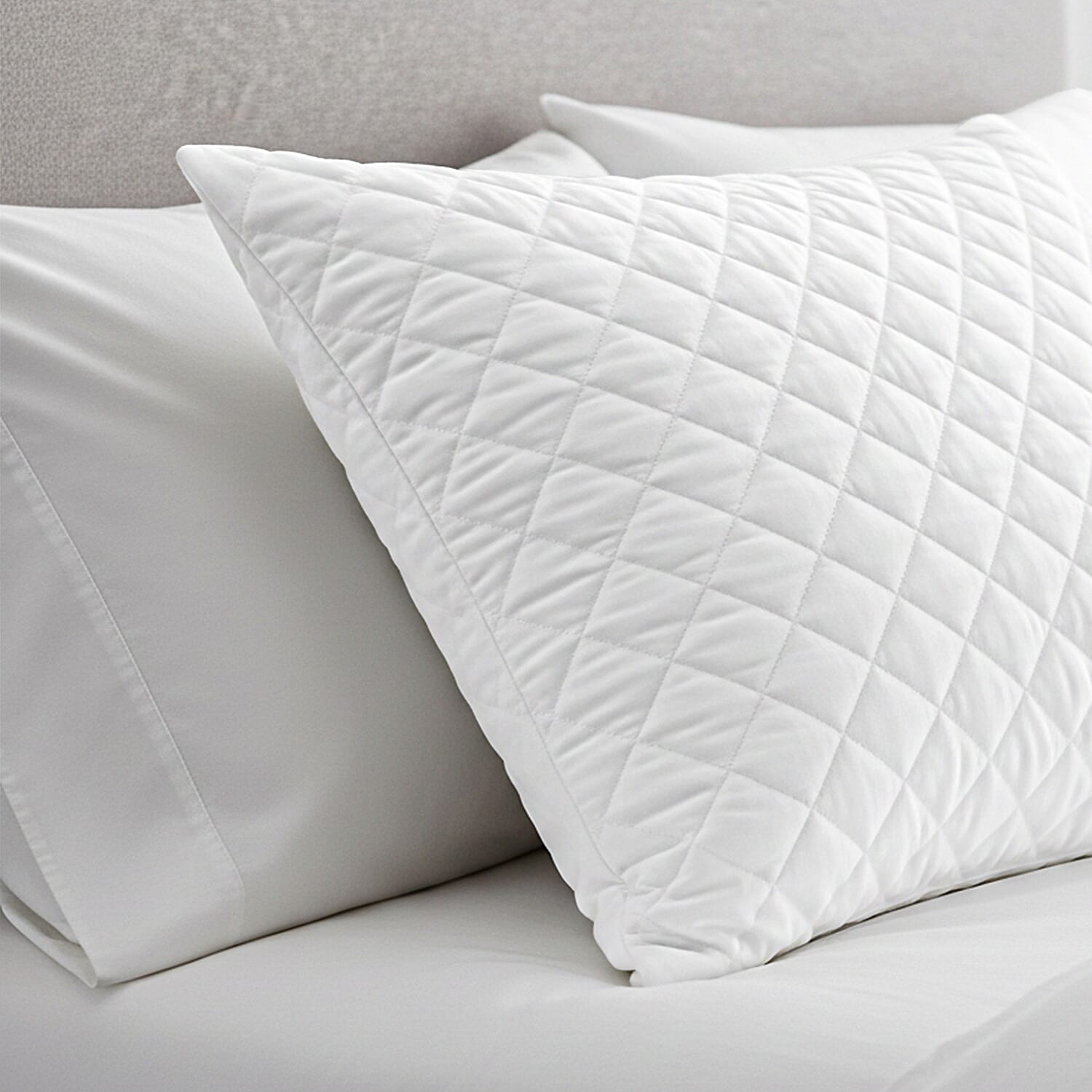 Livmore Pack of 2 Hotel Quality Quilted Pillows - White