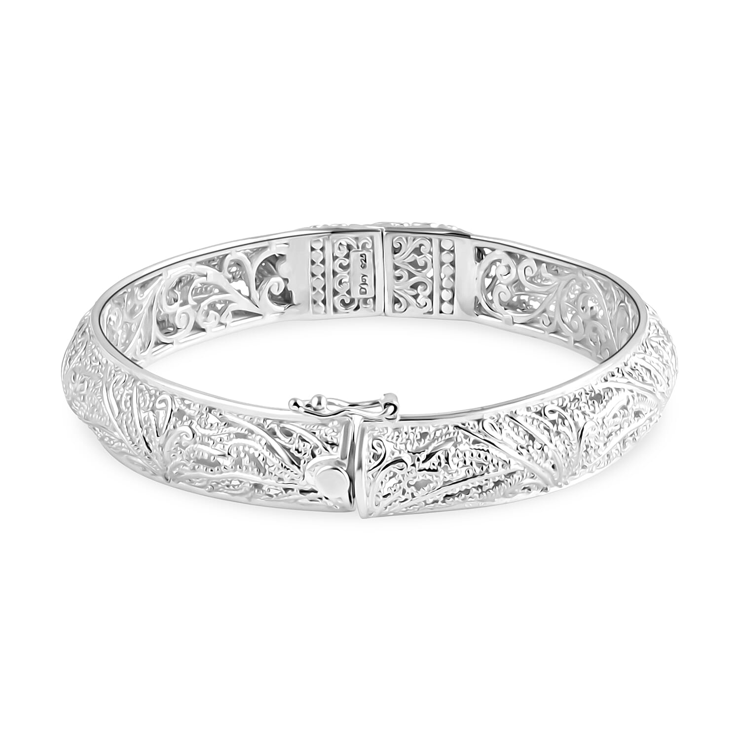 D'Joy Sterling Silver Bangle, Silver Wt.33.65 Gms