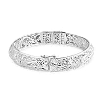 Royal Bali Collection - D'Joy Sterling Silver Bangle (Size - 7.5), Silver Wt. 34.62 Gms