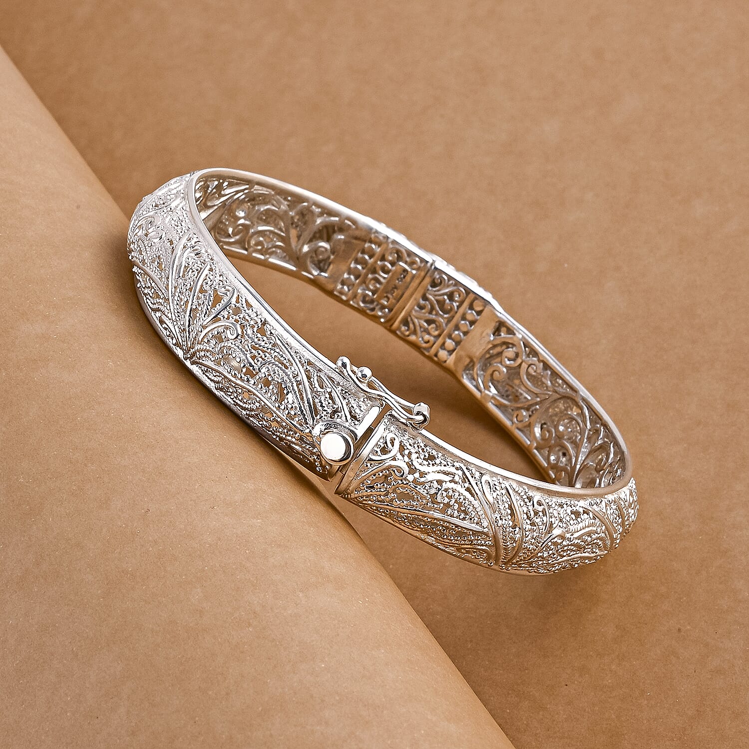 D'Joy Sterling Silver Bangle, Silver Wt.33.65 Gms
