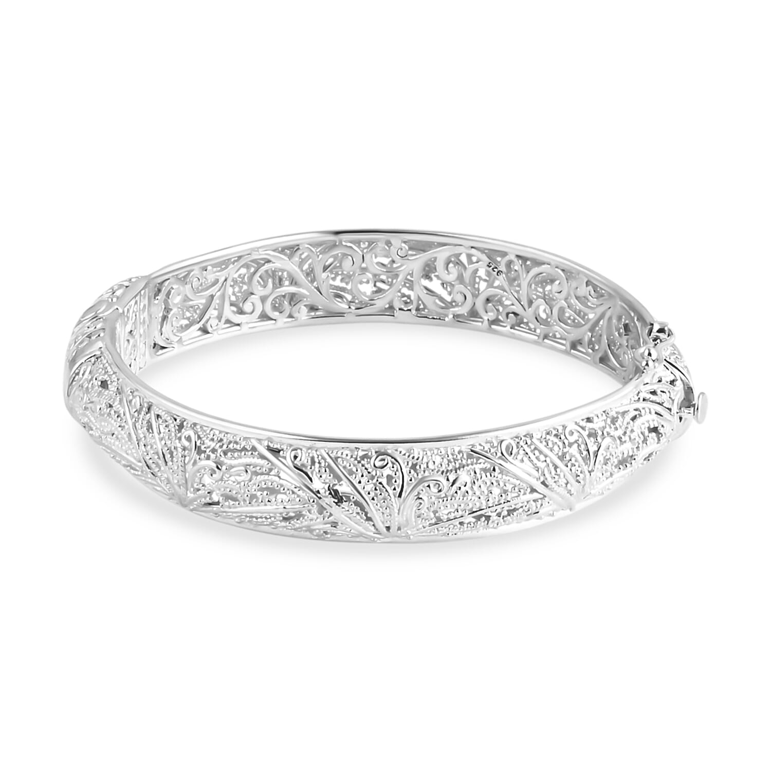 D'Joy Sterling Silver Bangle, Silver Wt.33.65 Gms