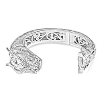 Bali Legacy NAGA BESUKHI DRAGON Sterling Silver Cuff Bangle (Size 7.5), Silver Wt. 99.50 Gms.