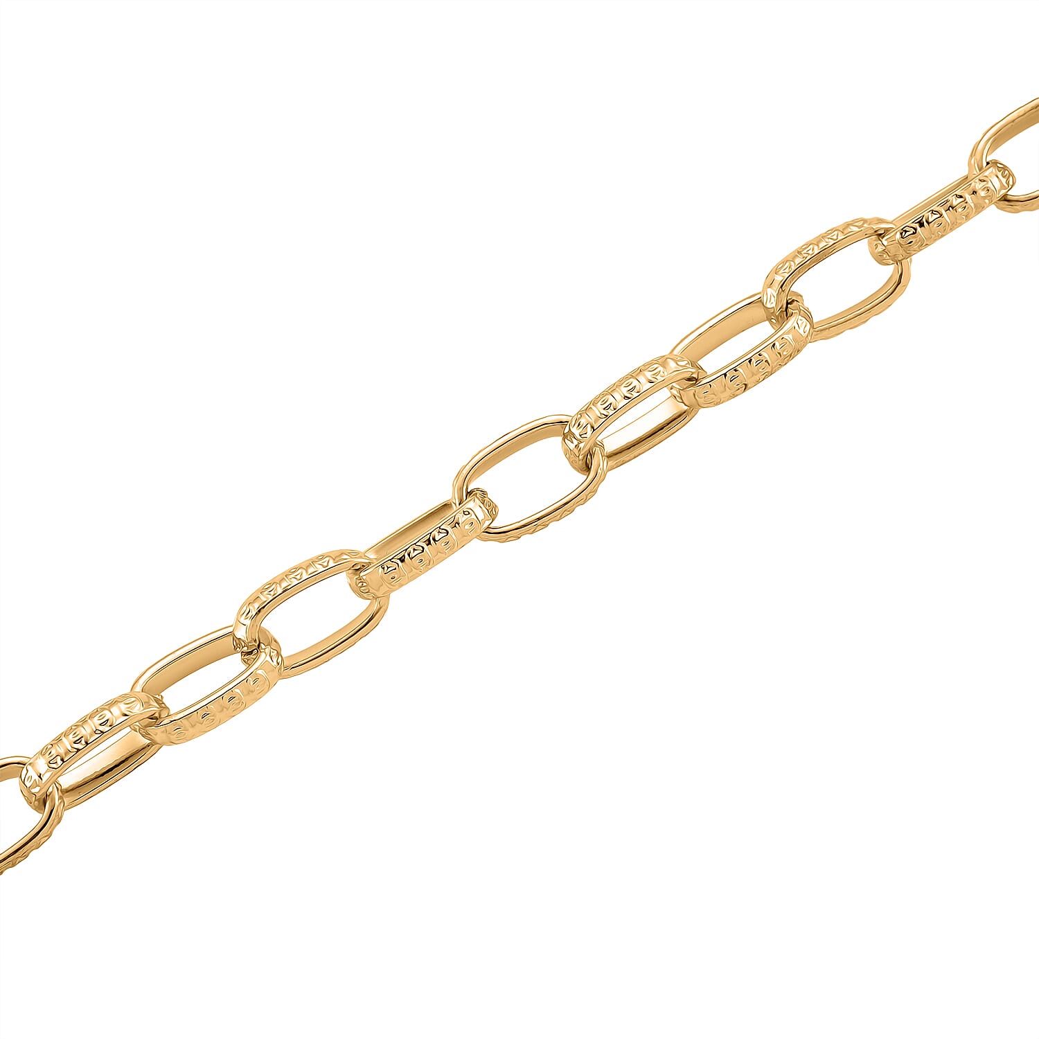 Chunky Paperclip Necklace (Size - 20 - 2 Inch Ext) in Yellow Gold Plated