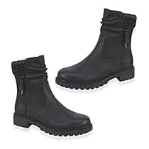 Emma Copenhagen Faux Suede Ankle Boots With Knit Cuff (Size 4) - Black