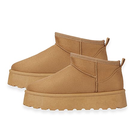 Emma Colleen Mini Platform Boot (Size 7) - Cognac