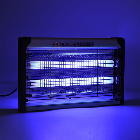 Professional Electric Bug Zapper- 20W, Dual UV Tube, High Voltage 1500V Grid -   30m2 Coverage (25x37.5x6cm)