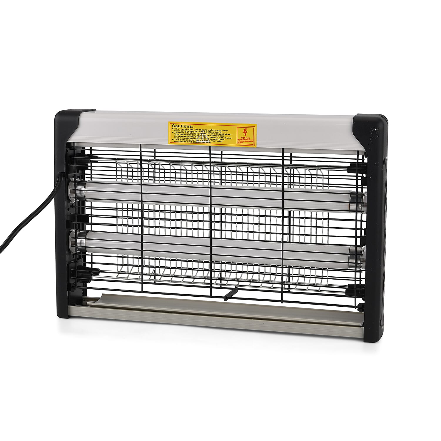 ONE TO OWN - Professional Quality Electric Bug Zapper- 20W, Dual UV Tube, High Voltage 1500V Grid -   30m2 Coverage (25x37.5x6cm)