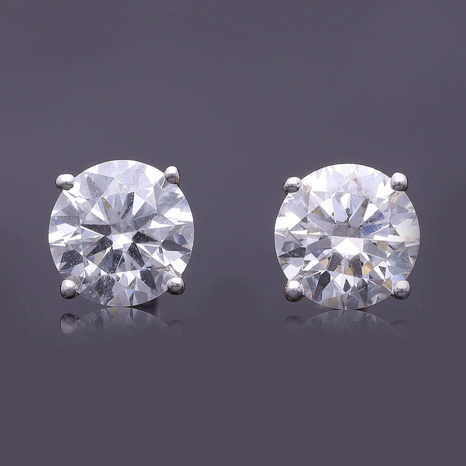 Luxuriant 9K Yellow Gold SGL Certified (SI-GH) Lab Grown Diamond Stud Push Back Earring 2.00 Ct.