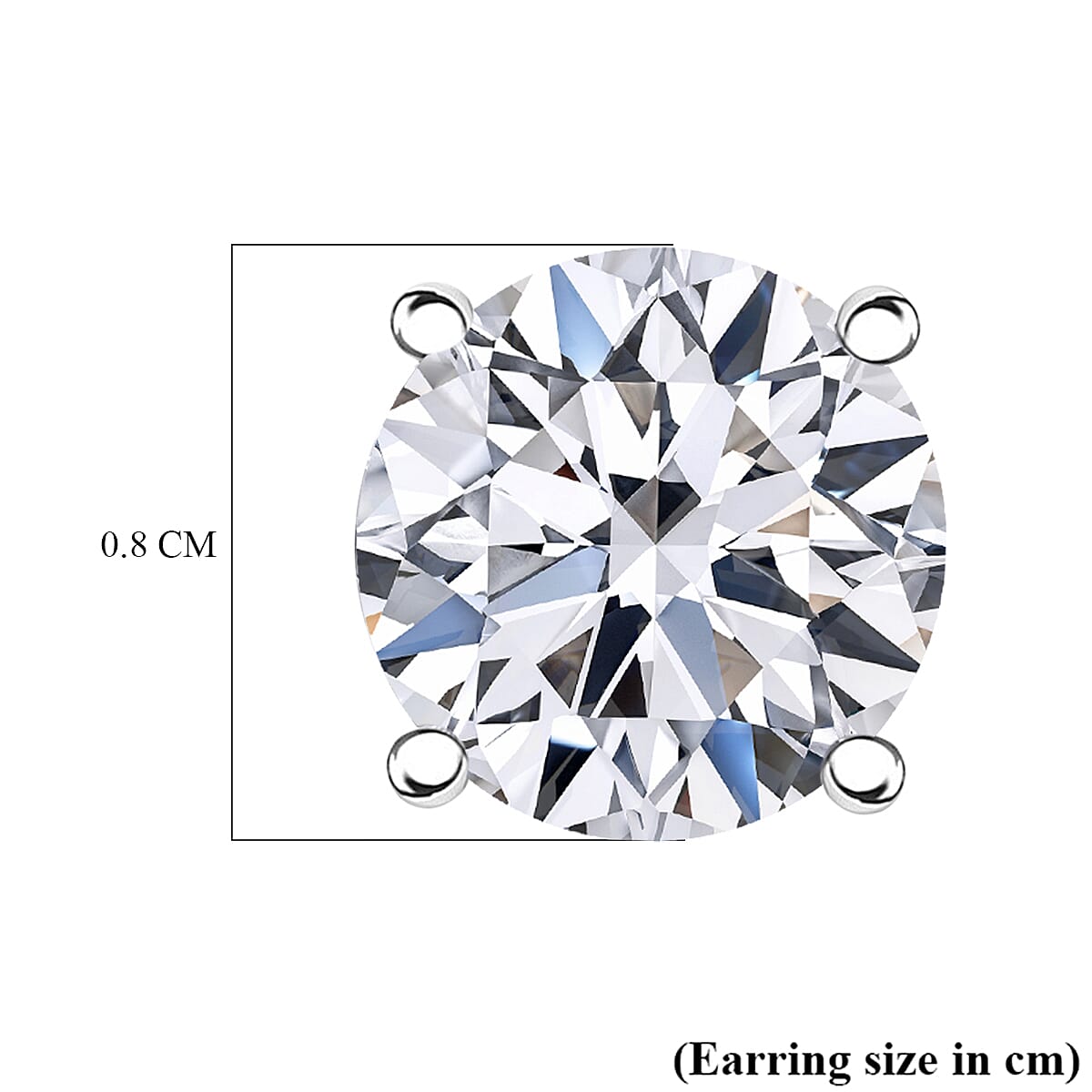 Luxuriant 9K White Gold SGL Certified (SI-GH) Round Brilliant Cut Lab Grown Diamond Stud Push Back Earrings 2.00 Ct.