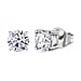 LUXURIANT 2 Ct. Lab Grown Diamond Solitaire Earrings in 9K White Gold, SGL Certified