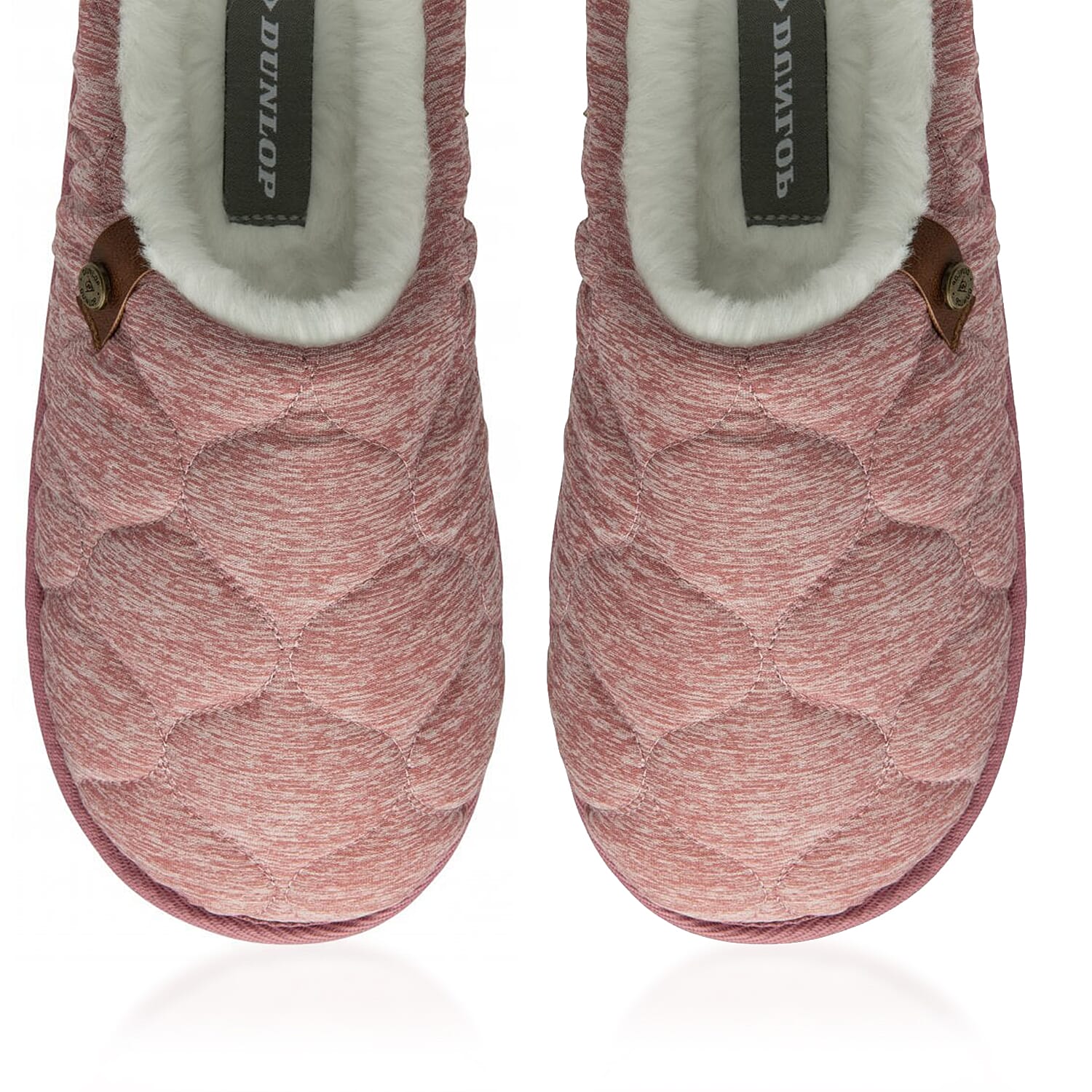 Dunlop Luxurious Uma Fleece Lined Mule Slippers (Size 5) - Pink