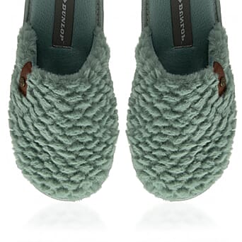 https://tjcuk.sirv.com/Products/82/8/8283702/Dunlop-Iris-Textured-Faux-Fur-Mule-Slippers-Size-6-Green_8283702_3.jpg?w=342&h=342