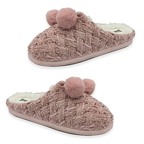 Dunlop Grace Mule Slippers (Size 4) - Pink