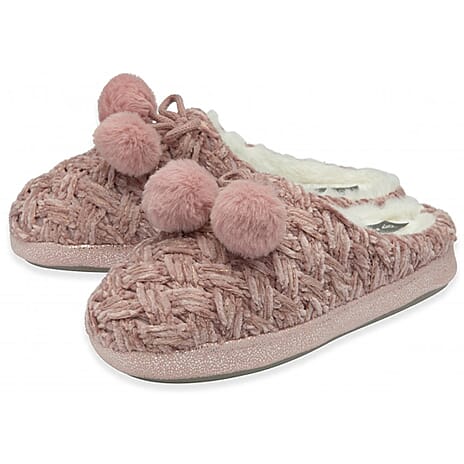 Dunlop Grace Mule Slippers (Size 5) - Pink