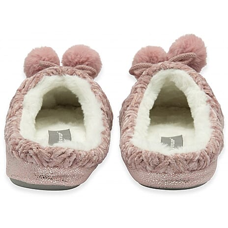 Dunlop Grace Mule Slippers (Size 6) - Pink