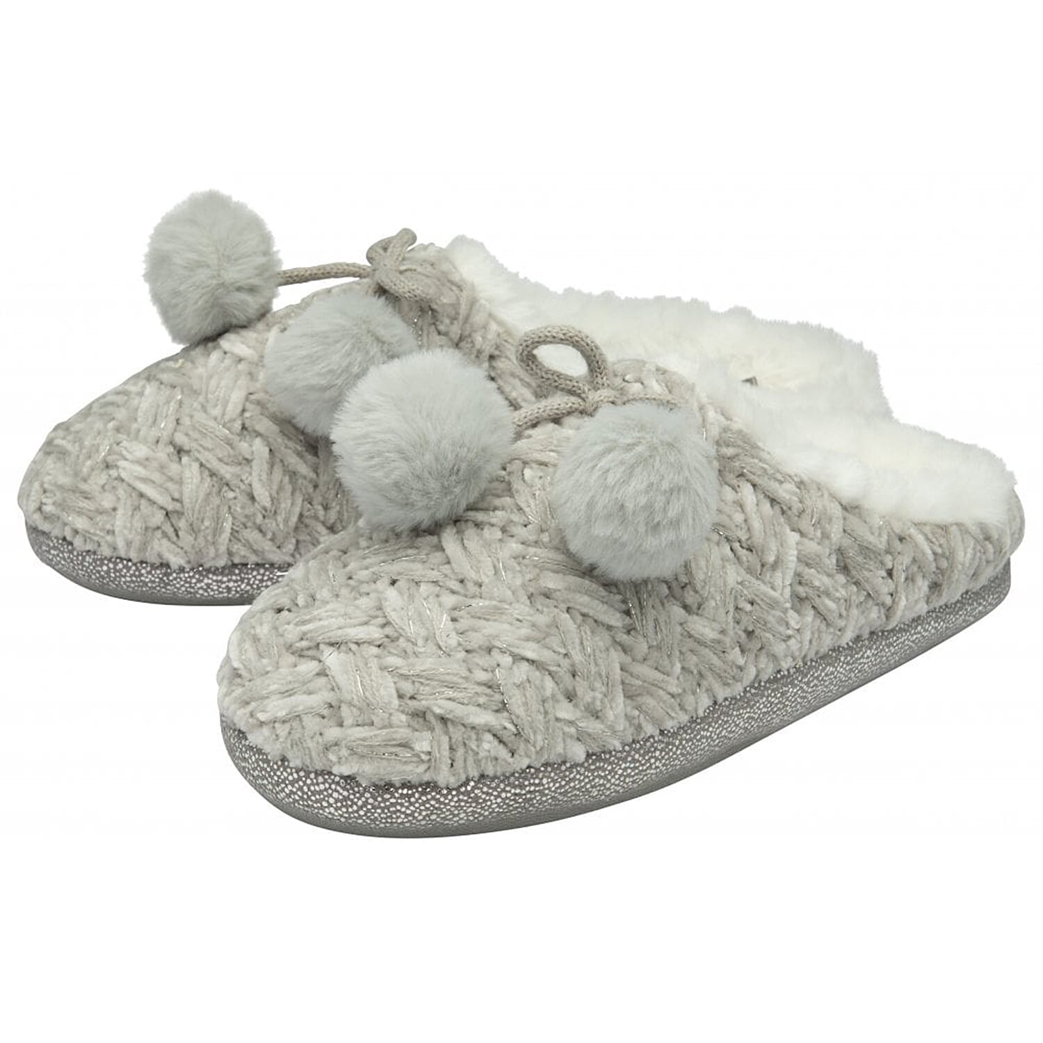 Dunlop Grace Mule Slippers (Size 4) - Grey