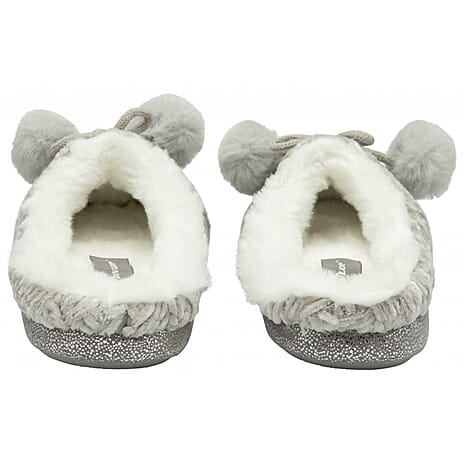Dunlop Grace Mule Slippers (Size 5) - Grey