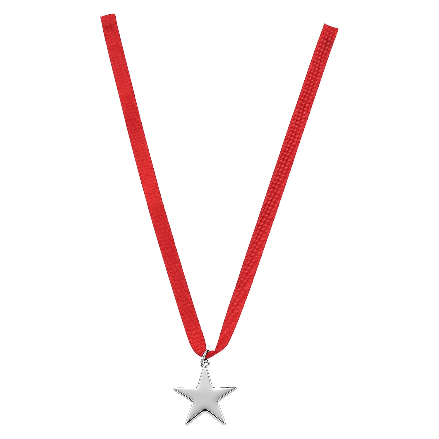 Lucy Q - Star Bauble Collection Pendant with Red Ribbon