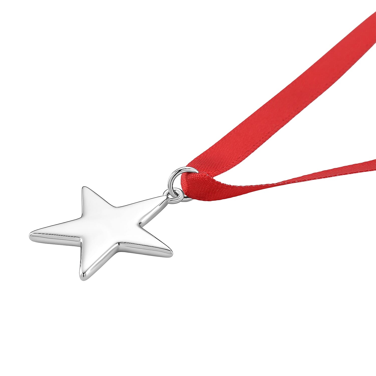 Lucy Q - Star Bauble Collection Pendant with Red Ribbon