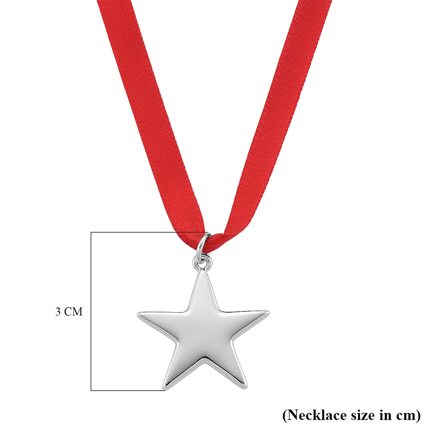 Lucy Q - Star Bauble Collection Pendant with Red Ribbon