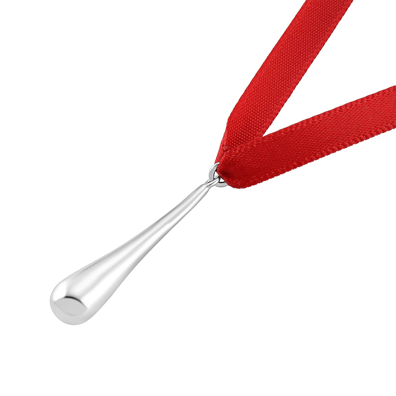 Lucy Q-Drop Bauble CollectionTeardrop Pendant with Red Ribbon