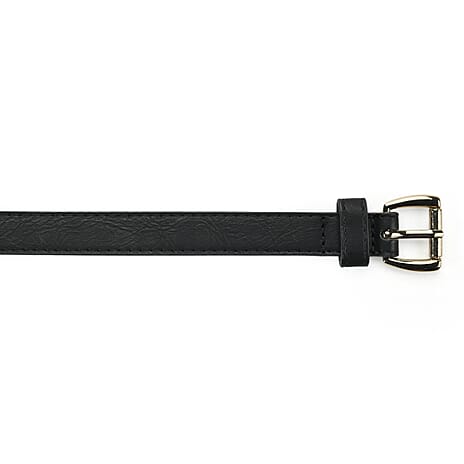 Classic Leather Suede Belt (Size M) - Black