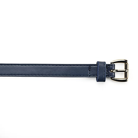 Classic Leather Suede Belt (Size L) - Navy