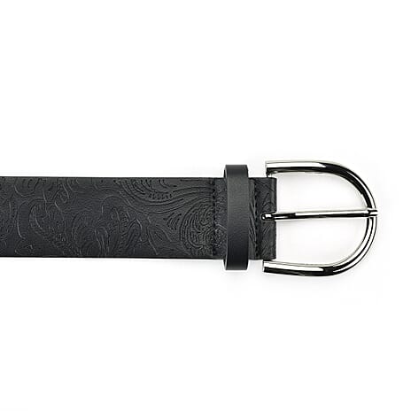 Classic Leather Suede Belt (Size XL) - Dark Grey