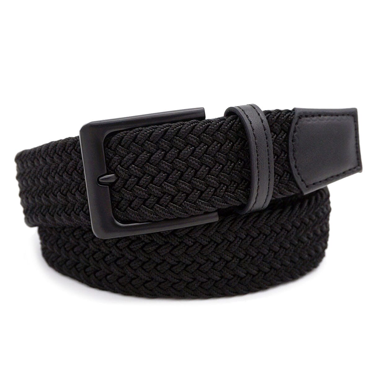 Mens Elastic Casual Weave Belt