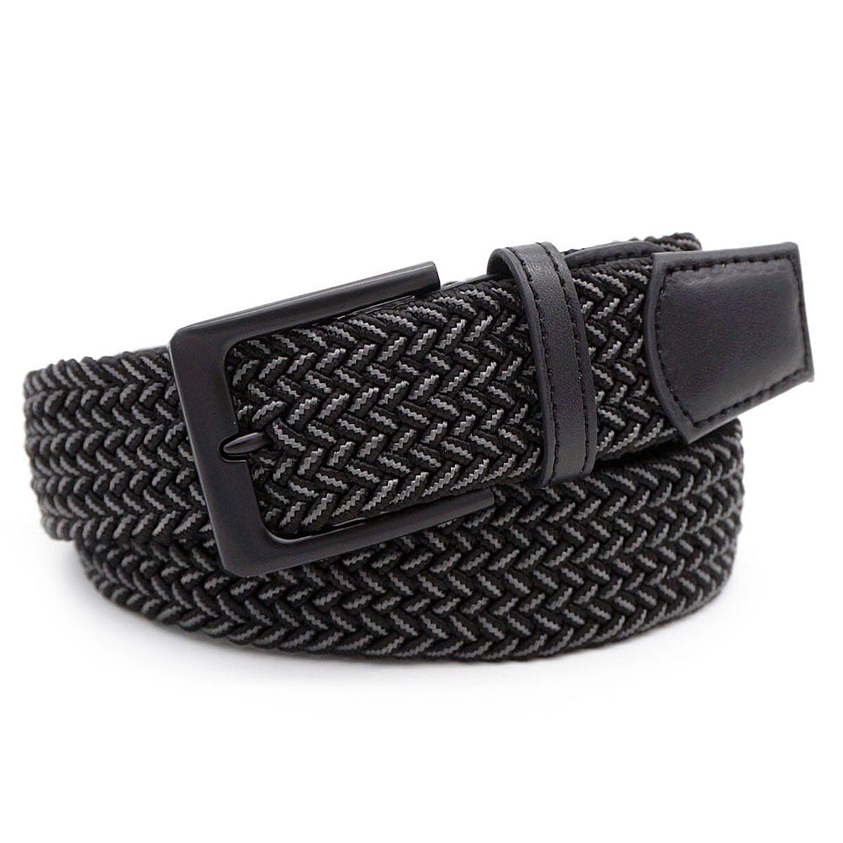 Mens Elastic Casual Weave Belt