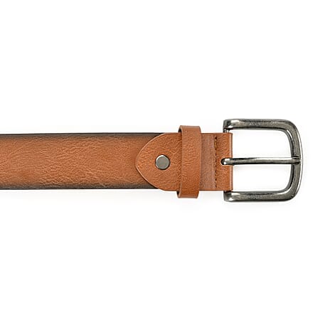 Mens Classic Leather Belt (Size L) - Orange