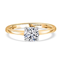 LUXURIANT 1 Ct. Lab Grown Diamond Solitaire Ring in Sterling Silver