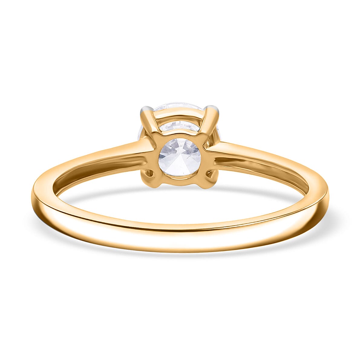 LUXURIANT 1 Ct. Lab Grown Diamond Solitaire Ring in Sterling Silver