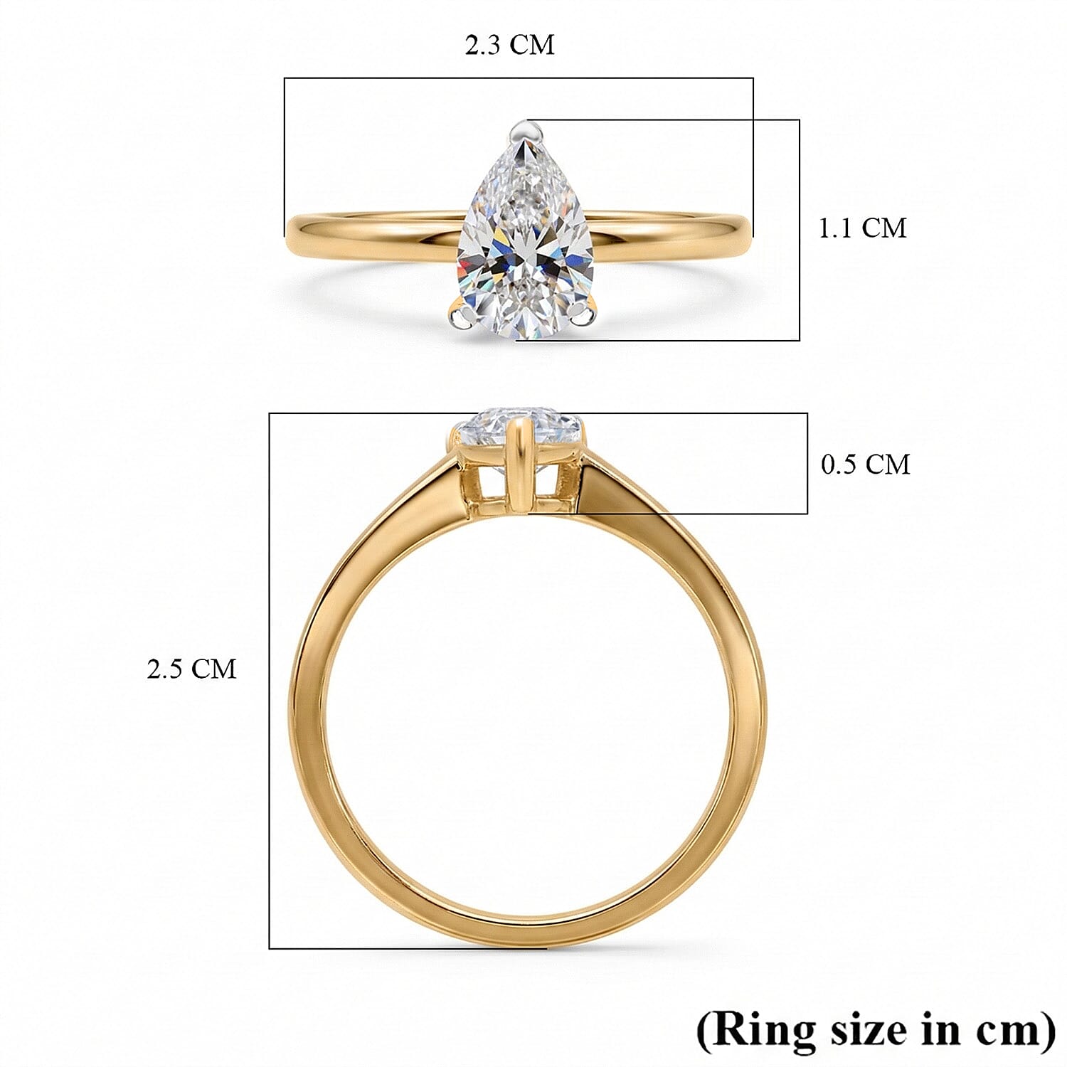 LUXURIANT 1 Ct. Lab Grown Diamond Solitaire Ring in Sterling Silver