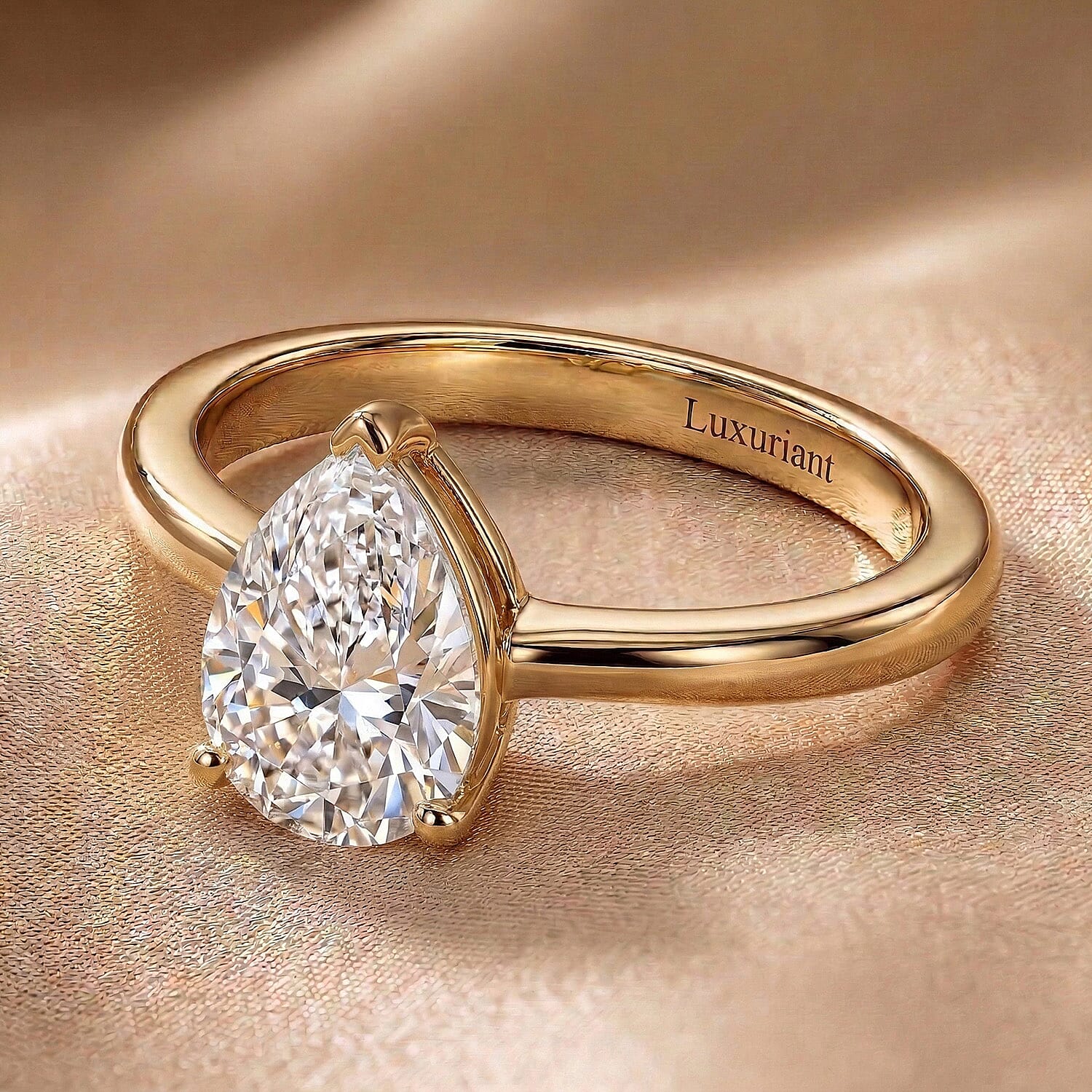 LUXURIANT 1 Ct. Lab Grown Diamond Solitaire Ring in Sterling Silver