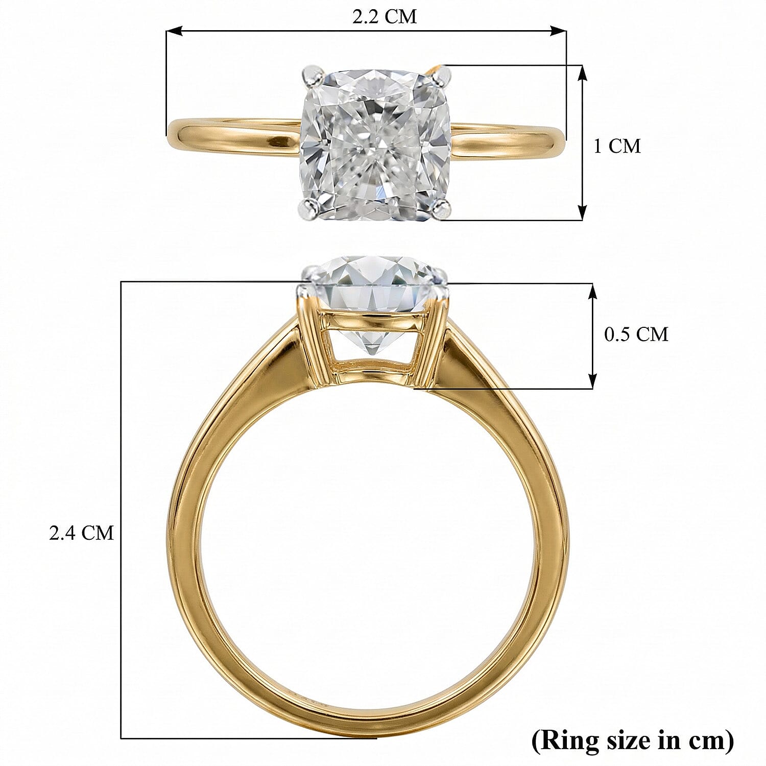 LUXURIANT 1 Ct. Lab Grown Diamond Solitaire Ring in Sterling Silver