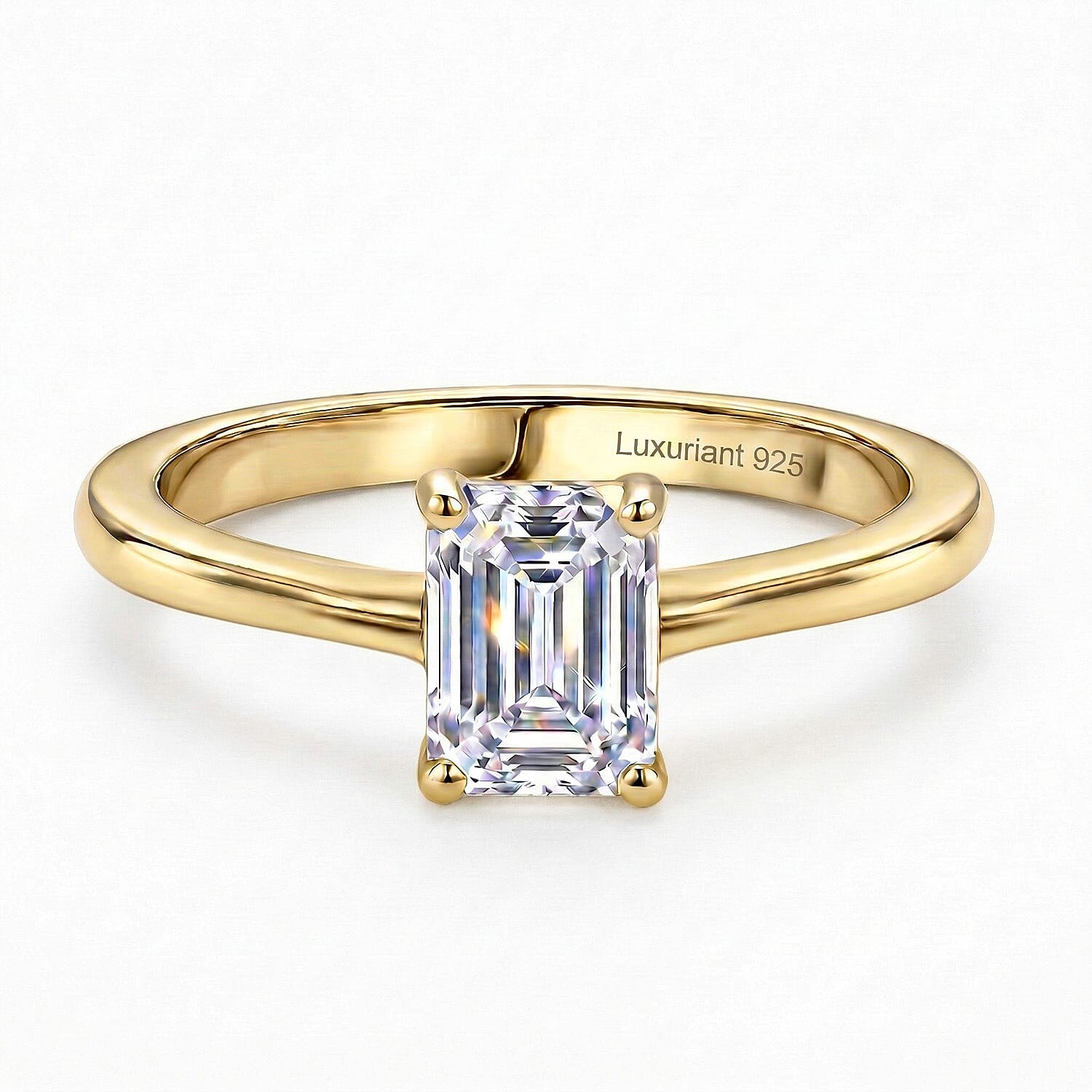 LUXURIANT 1 Ct. Lab Grown Diamond Solitaire Ring in Sterling Silver