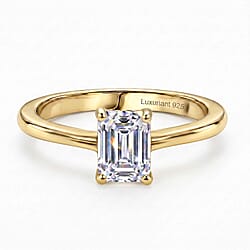 LUXURIANT 1 Ct. Lab Grown Diamond Solitaire Ring in Sterling Silver