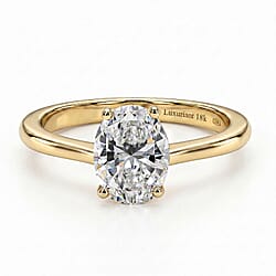 LUXURIANT 1 Ct. Lab Grown Diamond Solitaire Ring in Sterling Silver