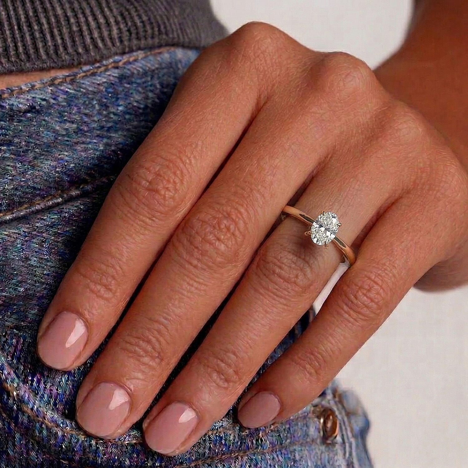 LUXURIANT 1 Ct. Lab Grown Diamond Solitaire Ring in Sterling Silver