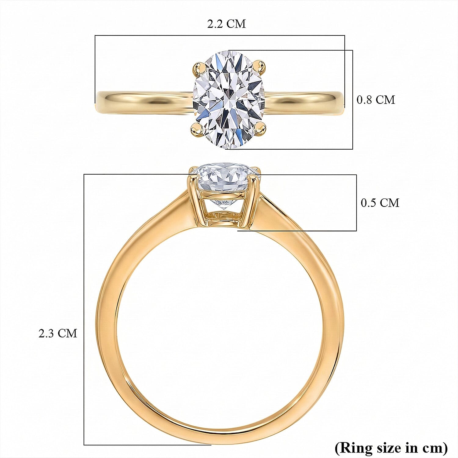 LUXURIANT 1 Ct. Lab Grown Diamond Solitaire Ring in Sterling Silver