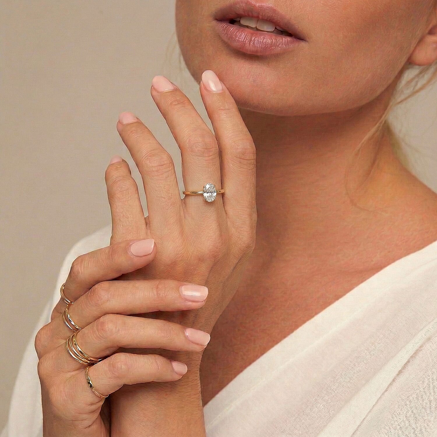 LUXURIANT 1 Ct. Lab Grown Diamond Solitaire Ring in Sterling Silver