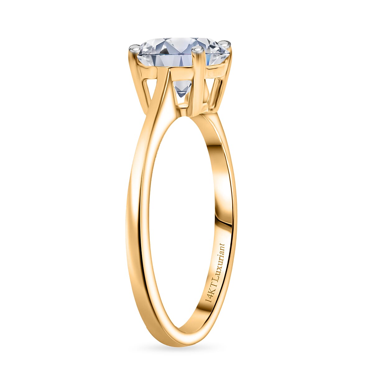 Luxuriant 14K Yellow Gold SGL Certified Lab Grown Diamond (VS-EF) Solitaire Ring 2.00 Ct.