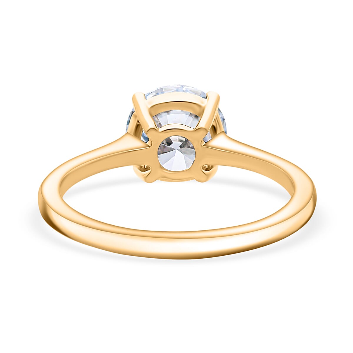 Luxuriant 14K Yellow Gold SGL Certified Lab Grown Diamond (VS-EF) Solitaire Ring 2.00 Ct.