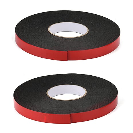 Gauder Double-Sided Acrylic Mounting Tape (10m x Pack of 2) - Red