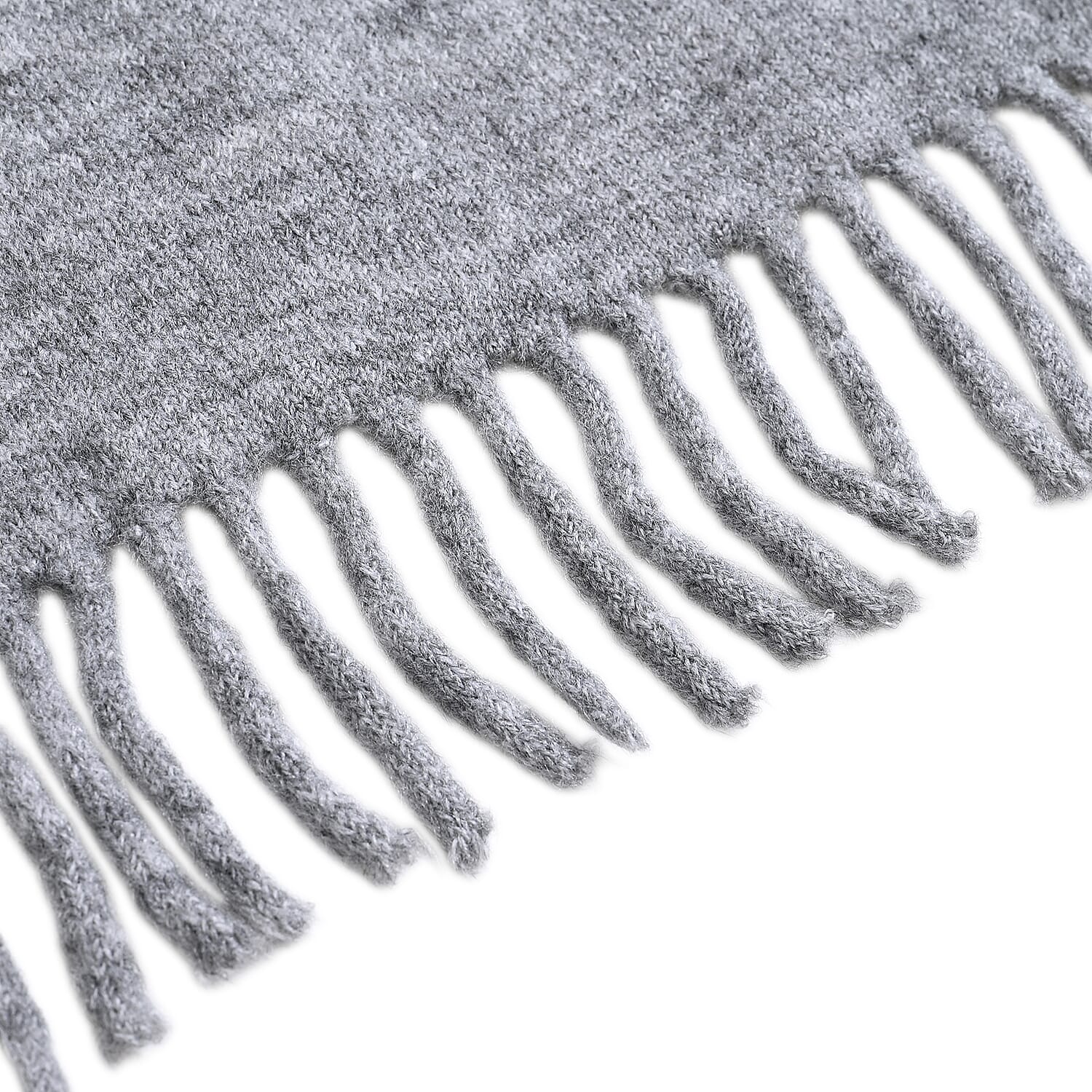 Styled By Acrylic Patterned Scarf (Size - One Size) - Grey - White