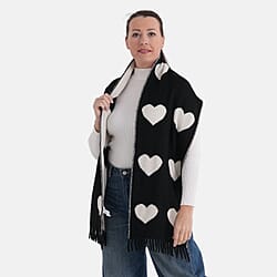 Styled By Acrylic Patterned Scarf (Size - One Size) - Grey - White